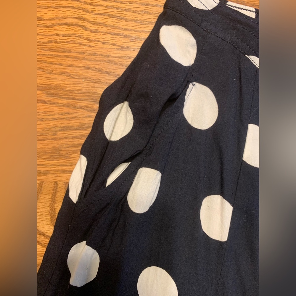 Anthropologie Black and White Polka Dot Maxi Skirt - Picture 4 of 8